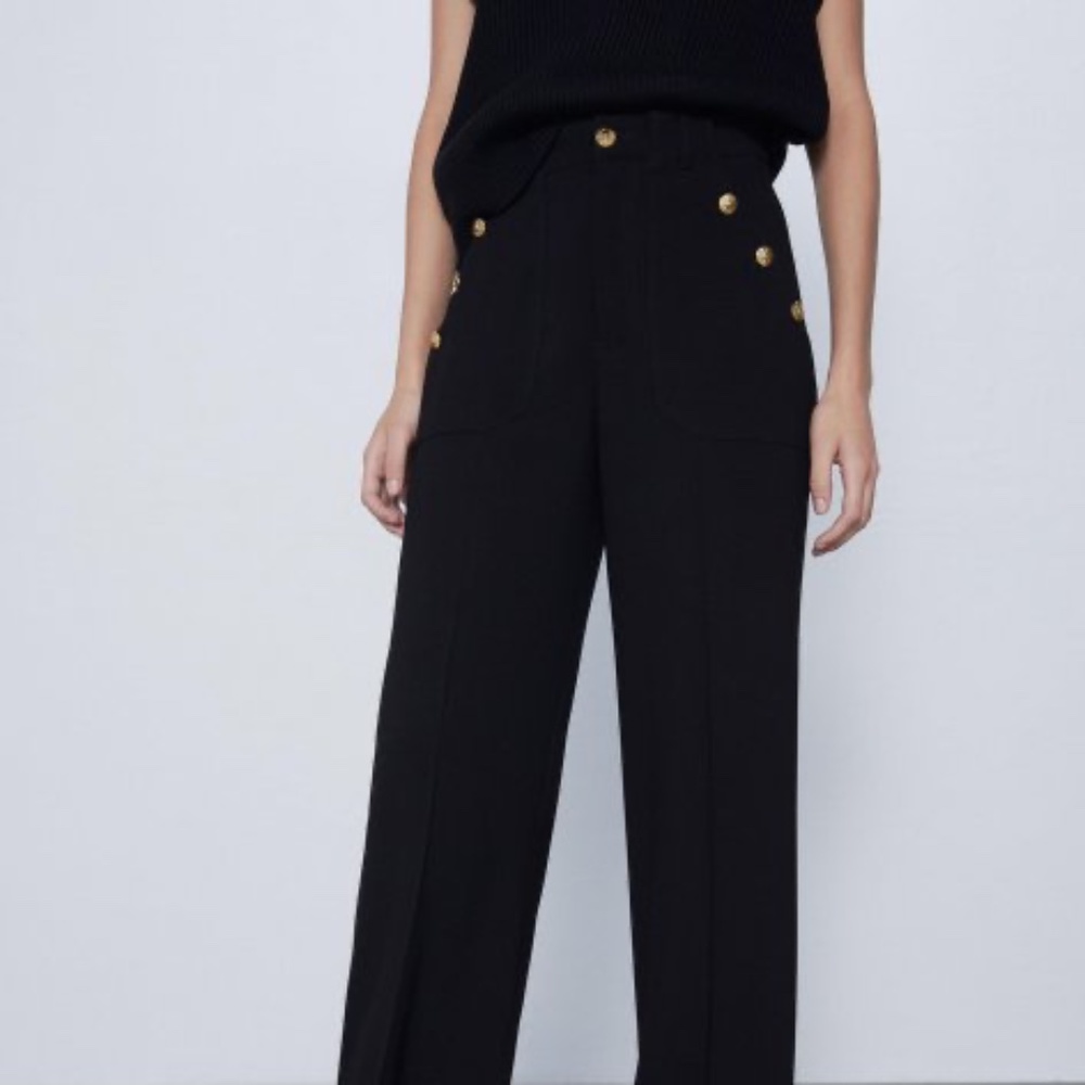 Zara wide legged sailor trousers